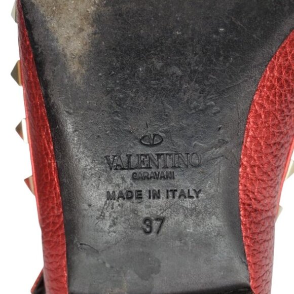 Valentino Garavani Rockstud Caged Pointed Toe Ballet Flats - Picture 9 of 10